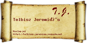 Telbisz Jeremiás névjegykártya